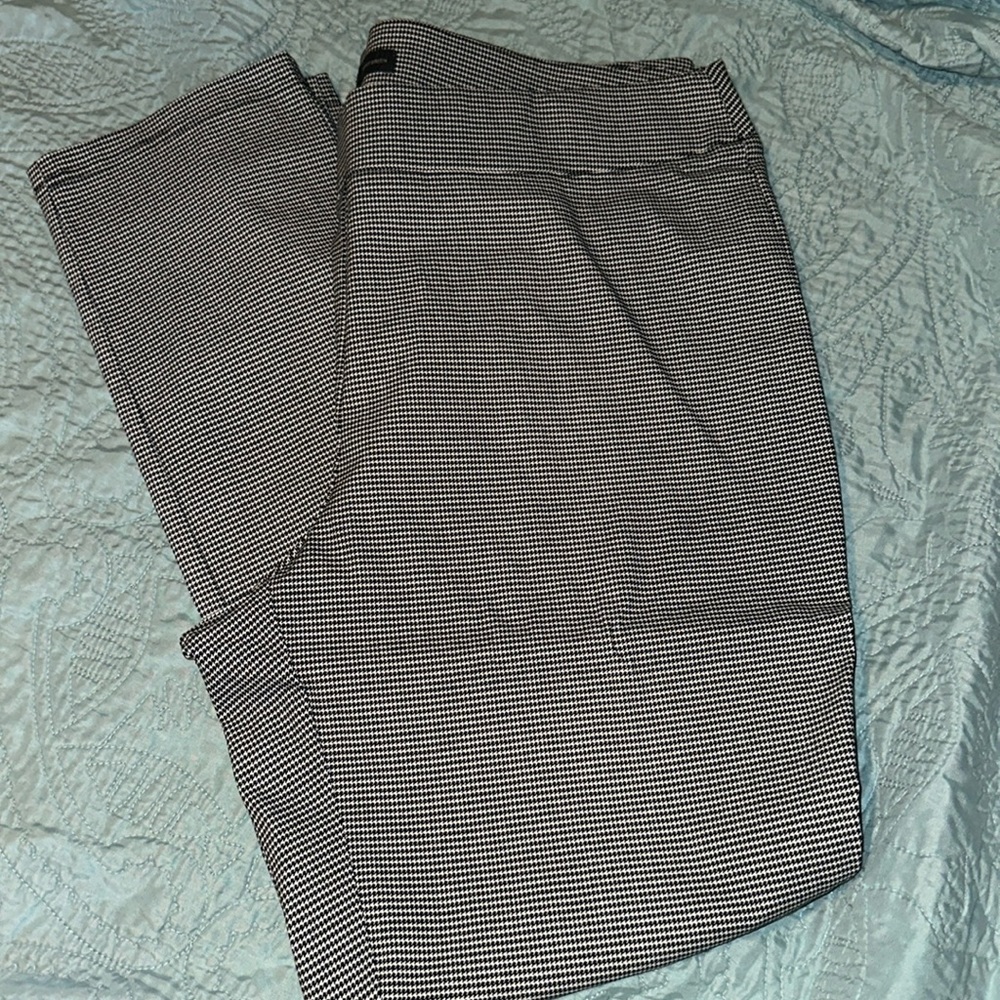 The Limited Black Checkered Pull On Pants